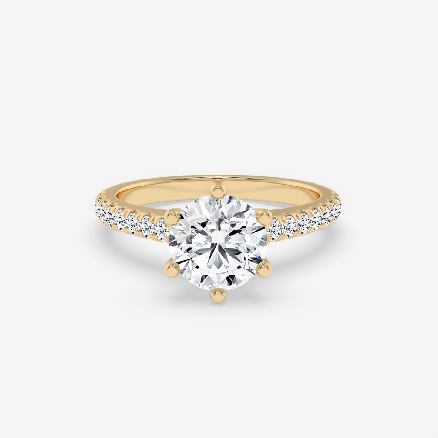 Classic Six-Prong Diamond Engagement Ring - Round