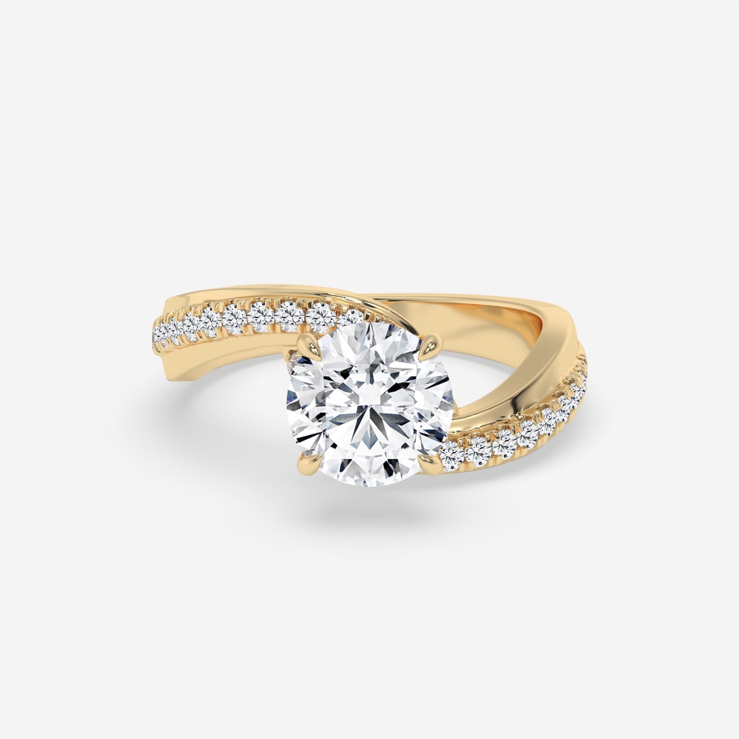 Celestia Twisted Shank Engagement Ring - Round