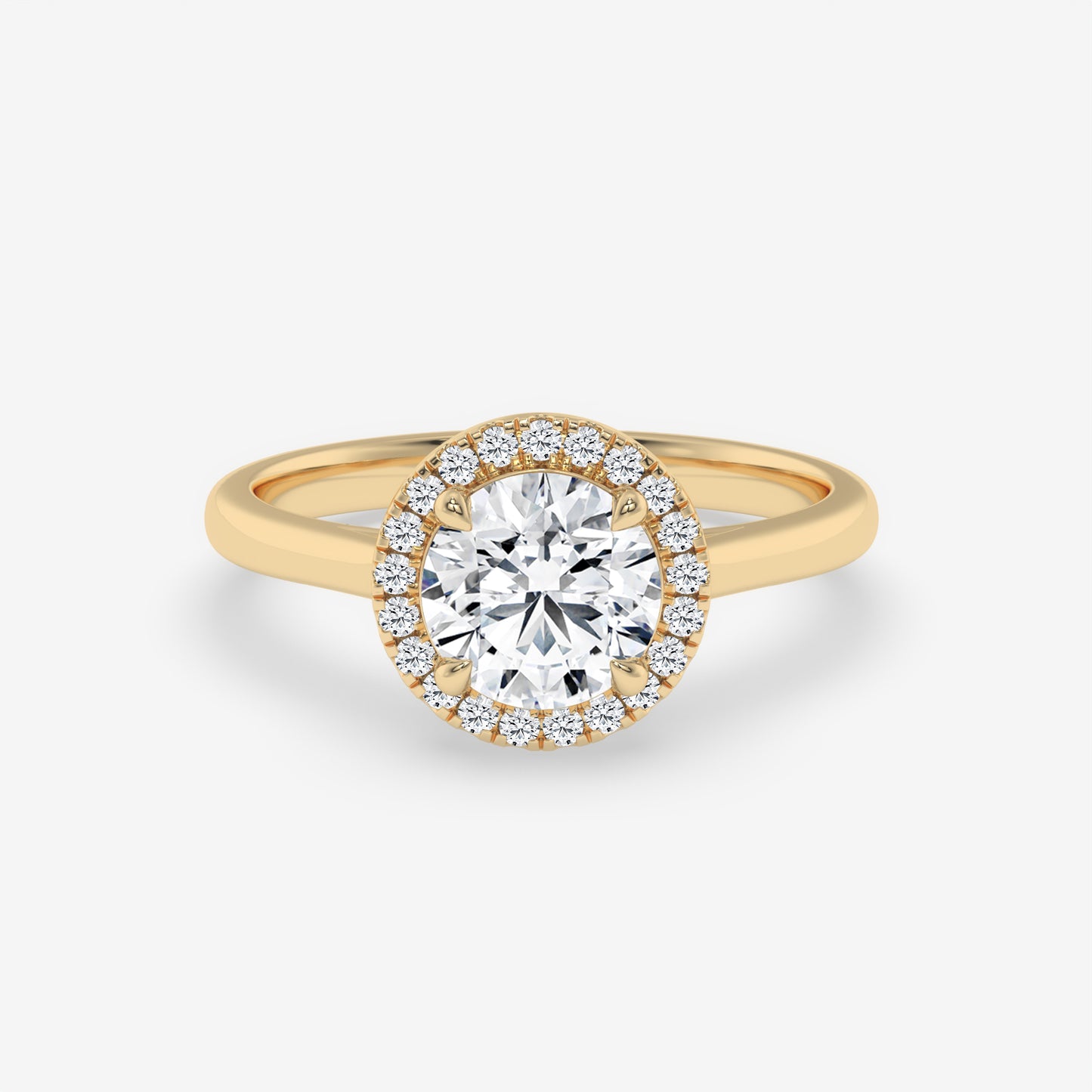 Eternal Radiance Halo Ring - Round