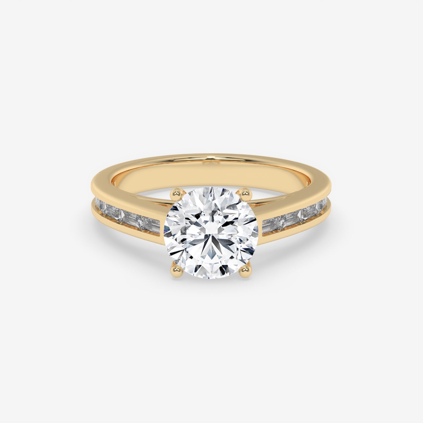 Radiance Channel Solitaire Ring - Round