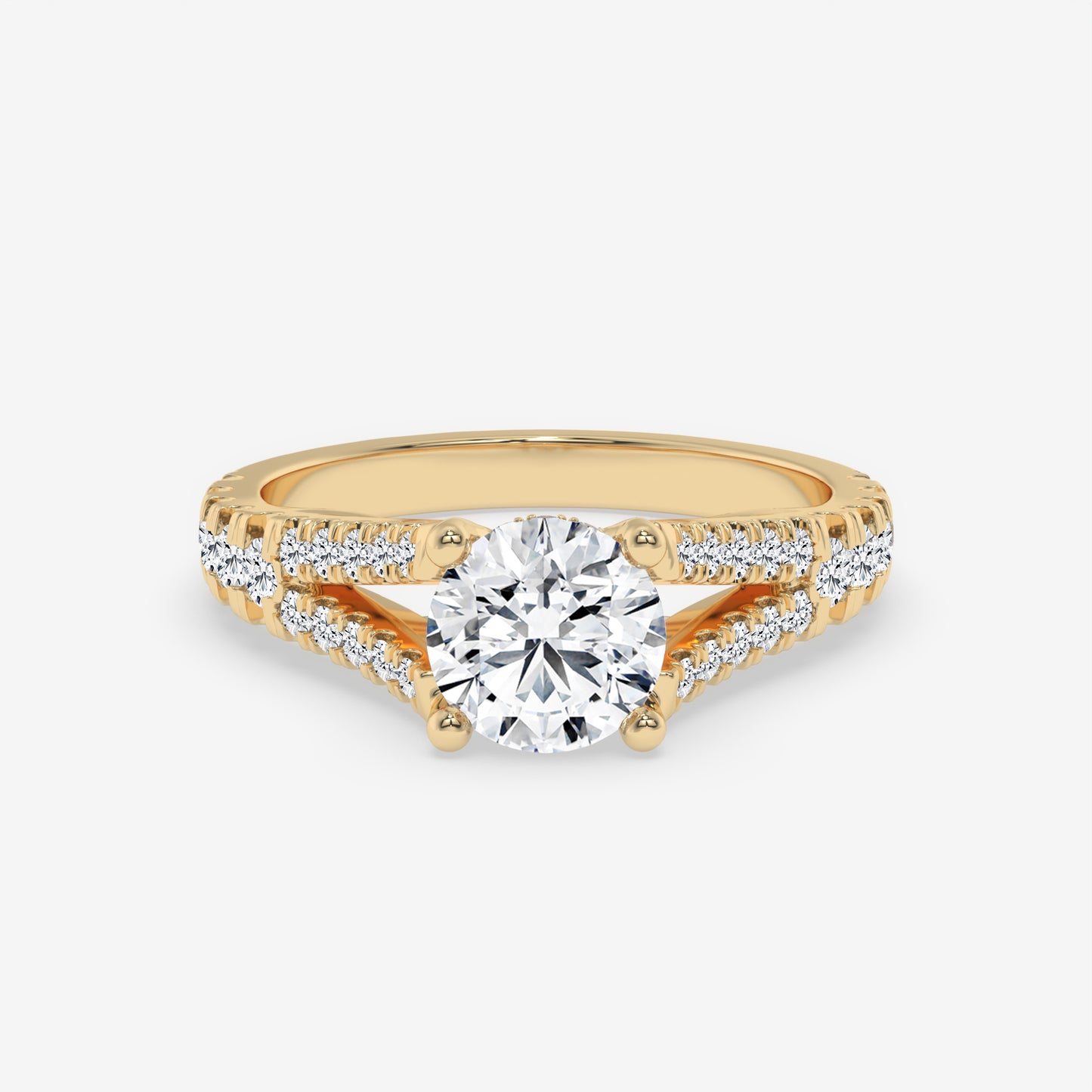 Radiant Splendor Split Shank Ring - Round