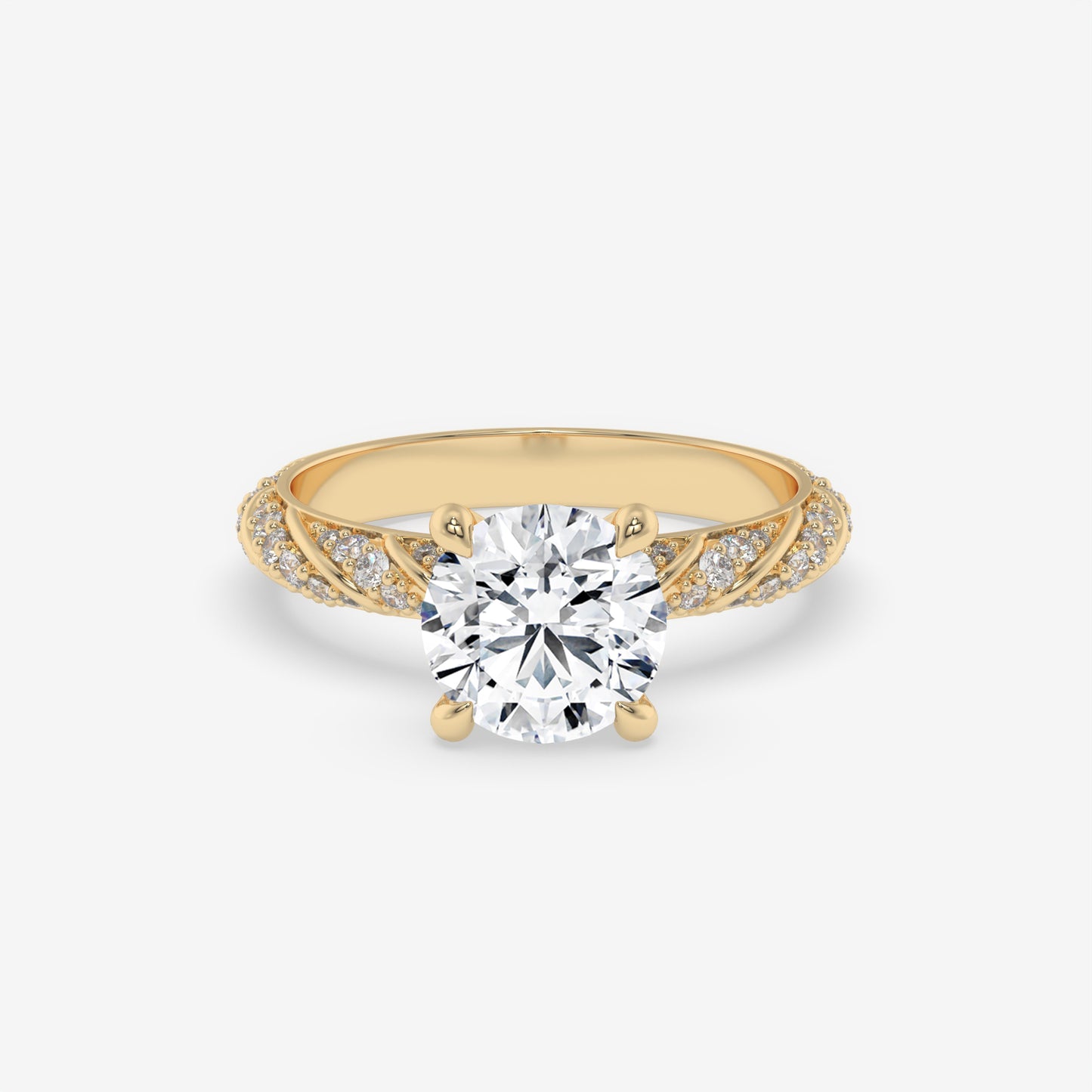 Twisted Brilliance Ring - Round