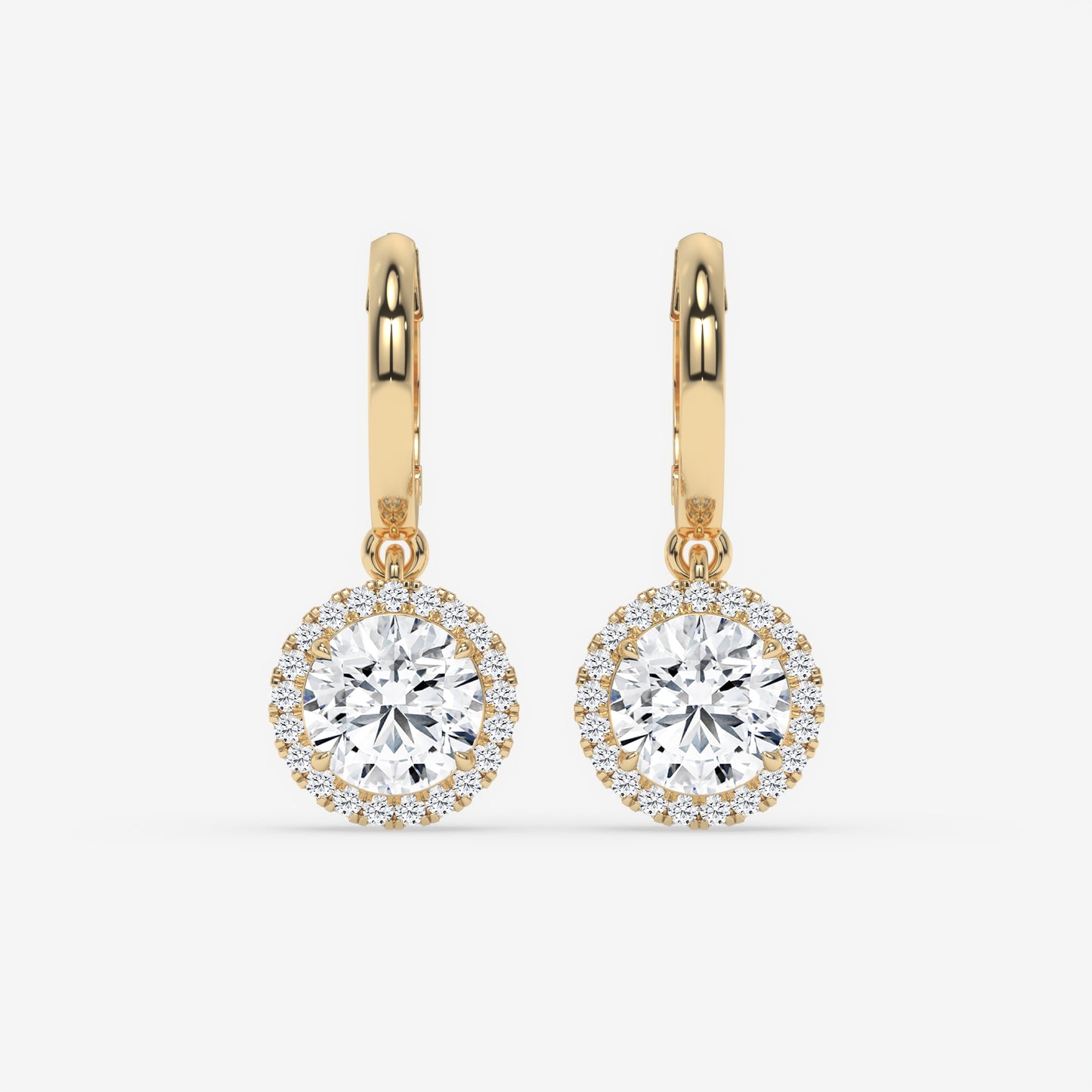Eternal Halo Stud Earrings - Round