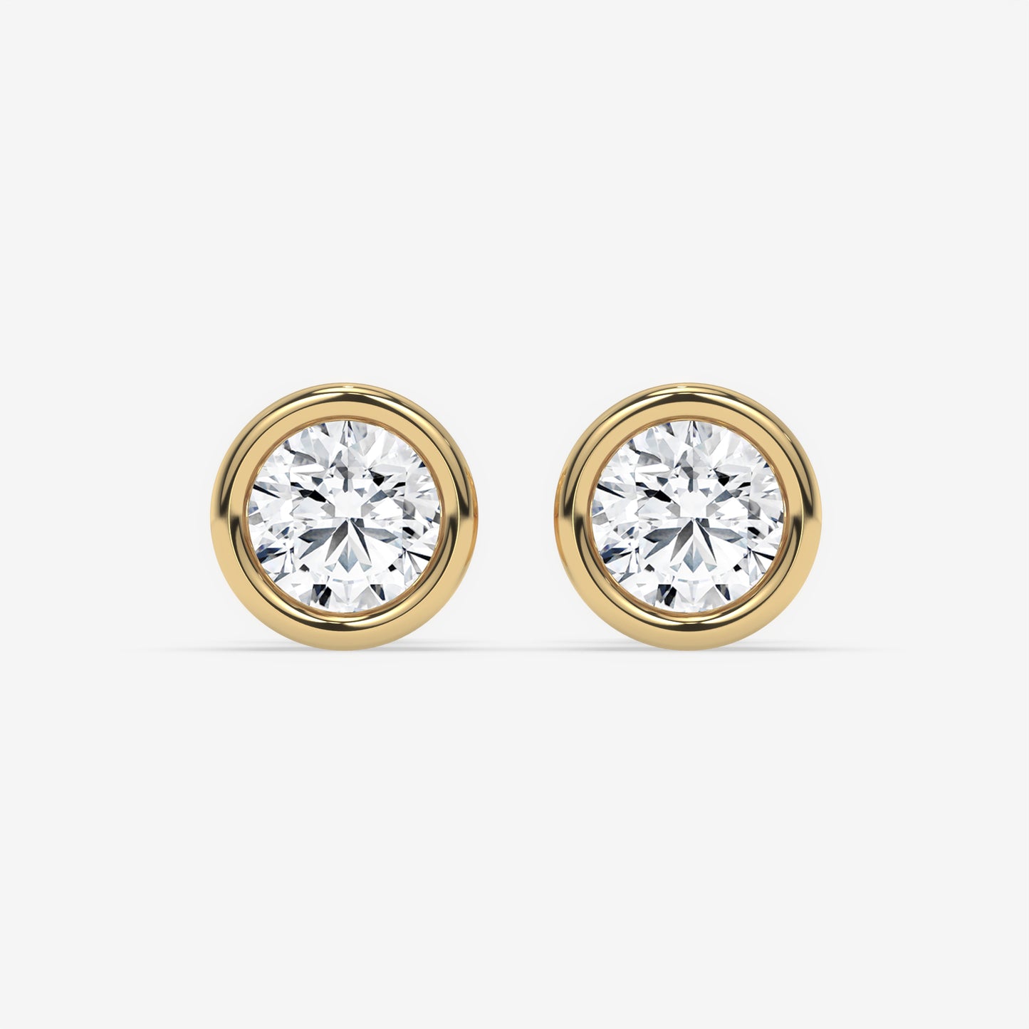 Luminous Bezel Round Diamond Studs