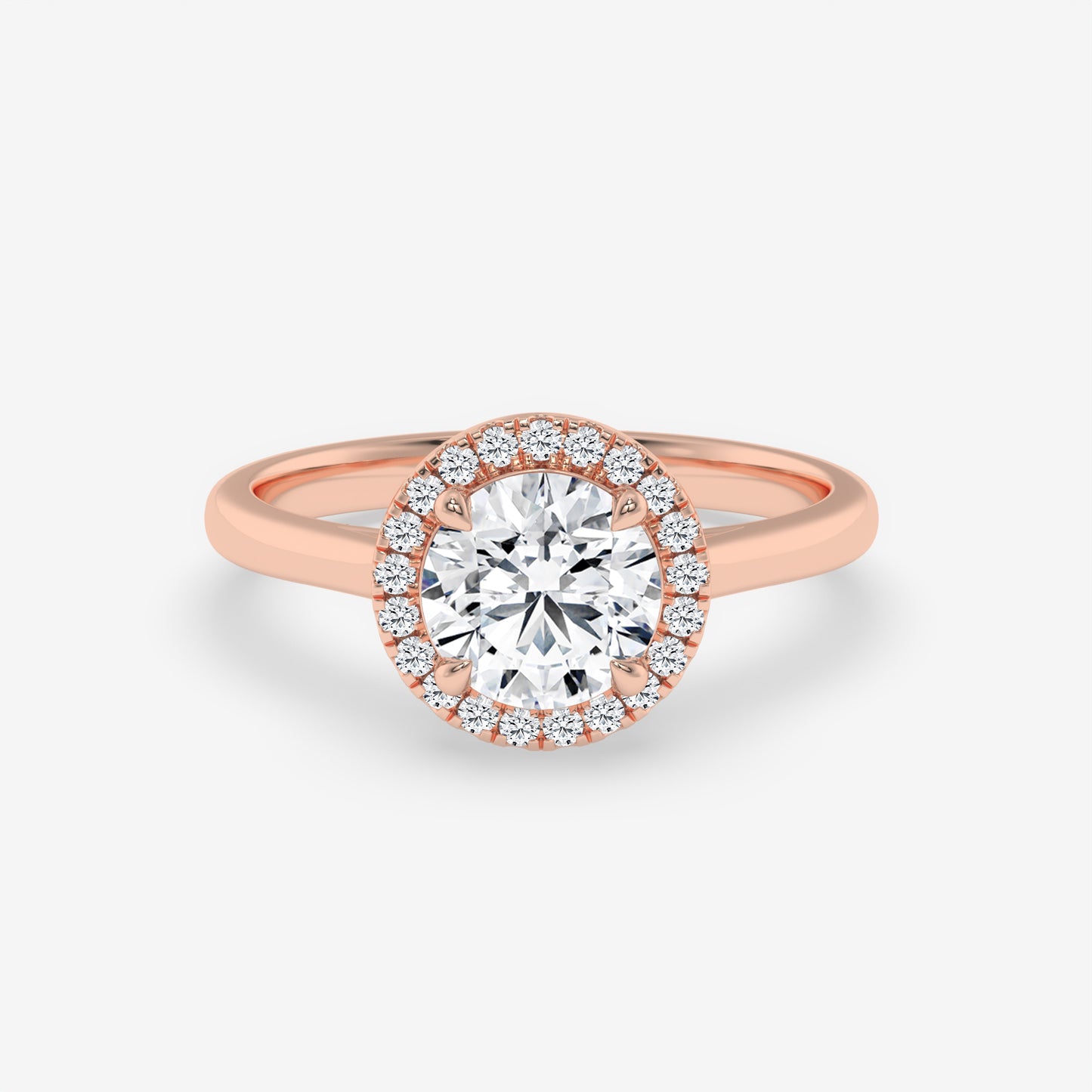 Eternal Radiance Halo Ring - Round