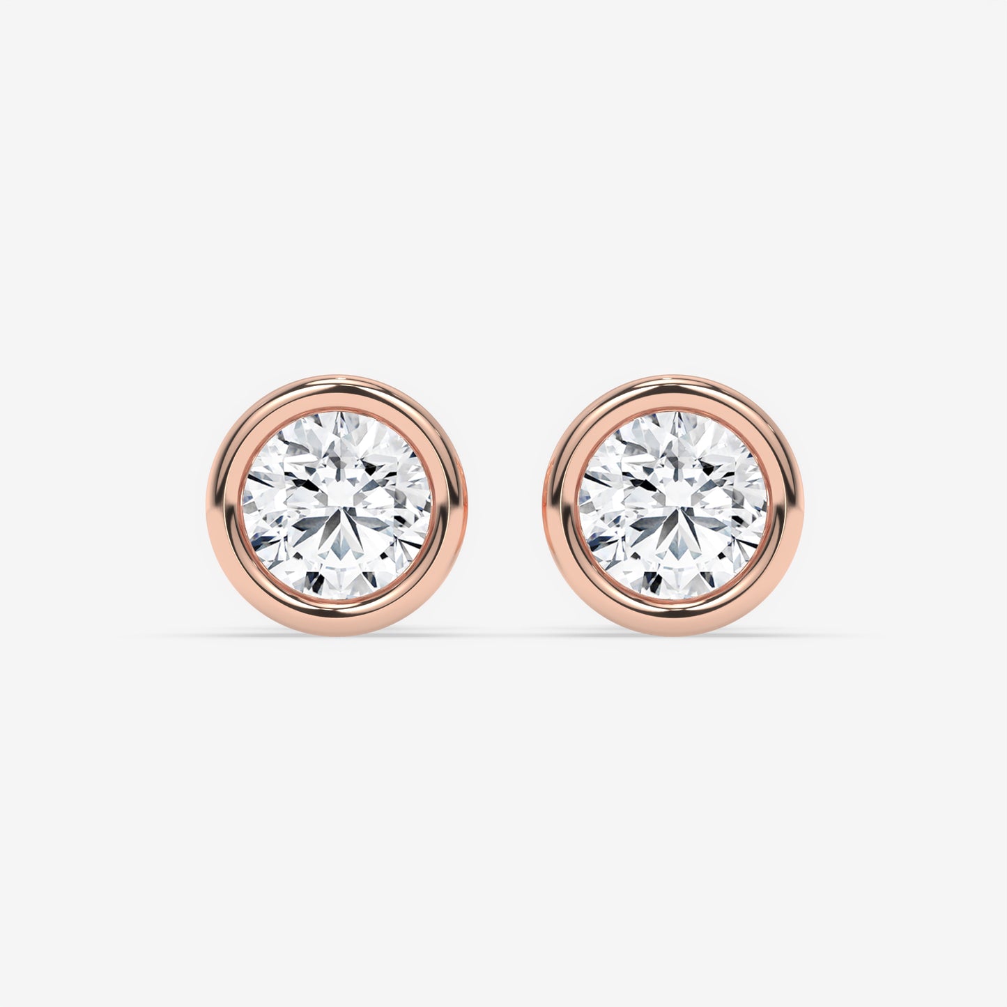 Luminous Bezel Round Diamond Studs