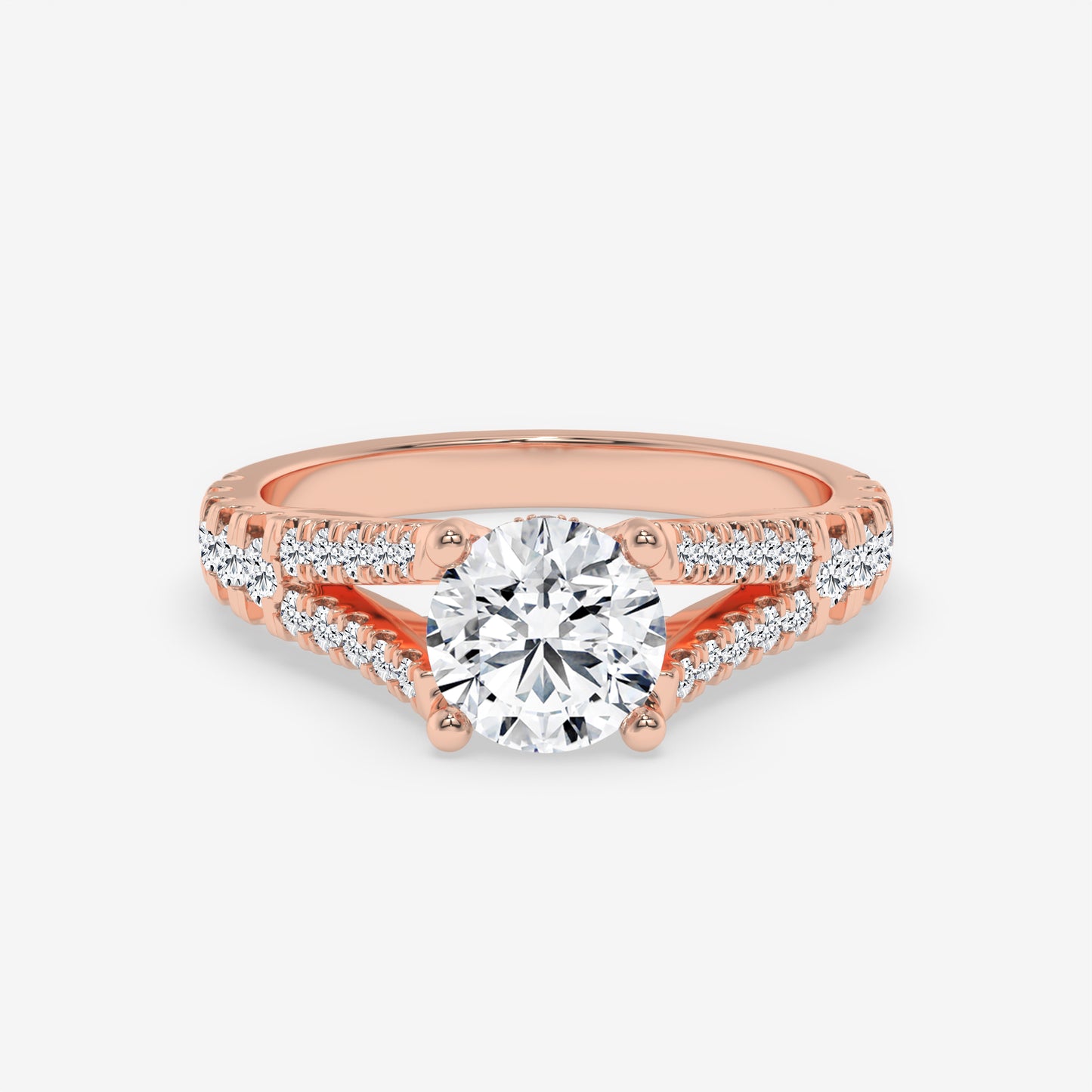 Radiant Splendor Split Shank Ring - Round