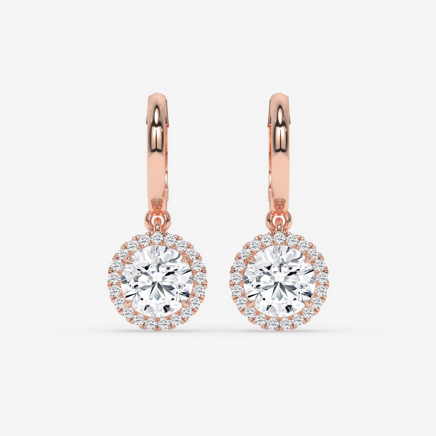 Eternal Halo Stud Earrings - Round