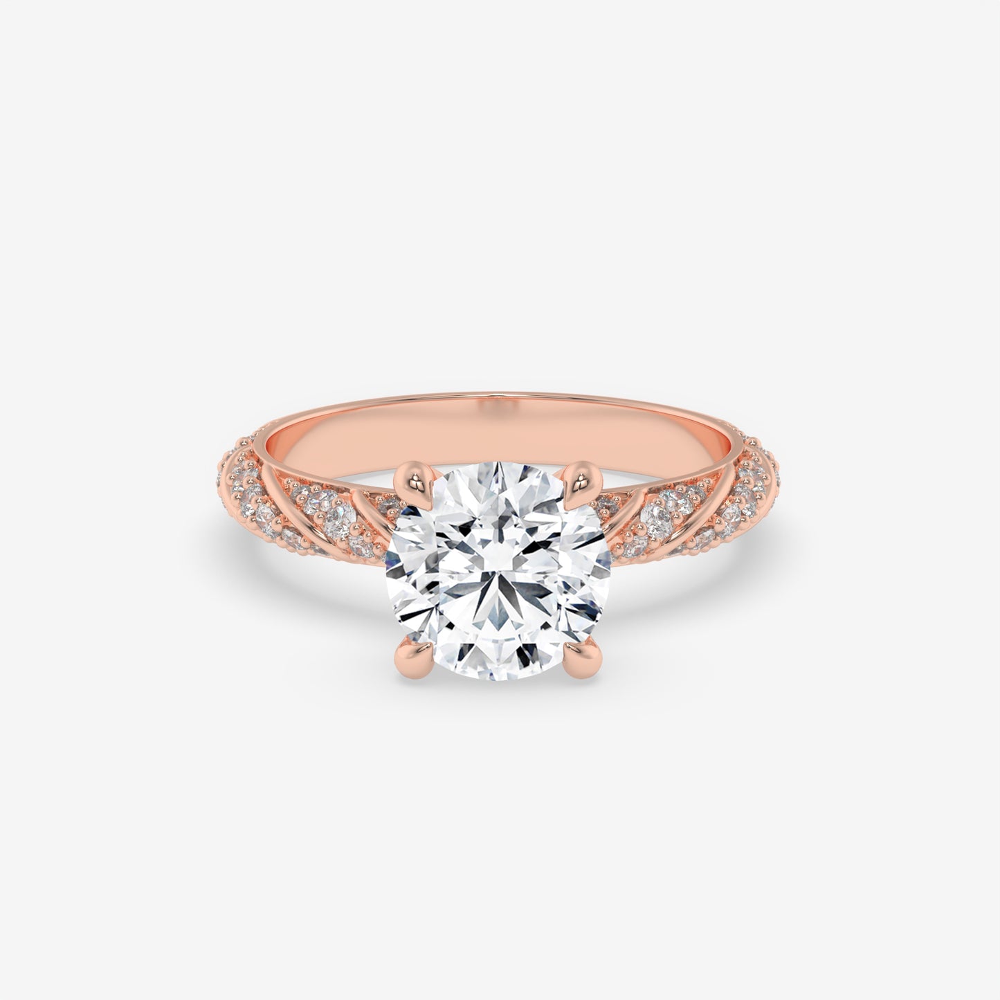 Twisted Brilliance Ring - Round