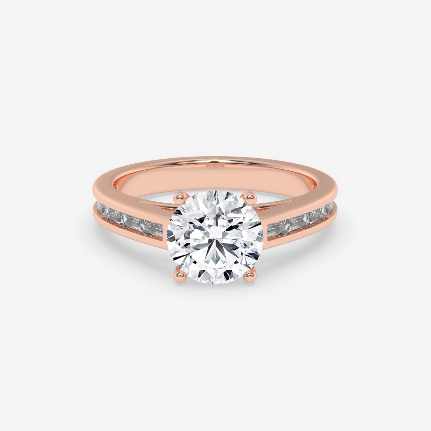 Radiance Channel Solitaire Ring - Round