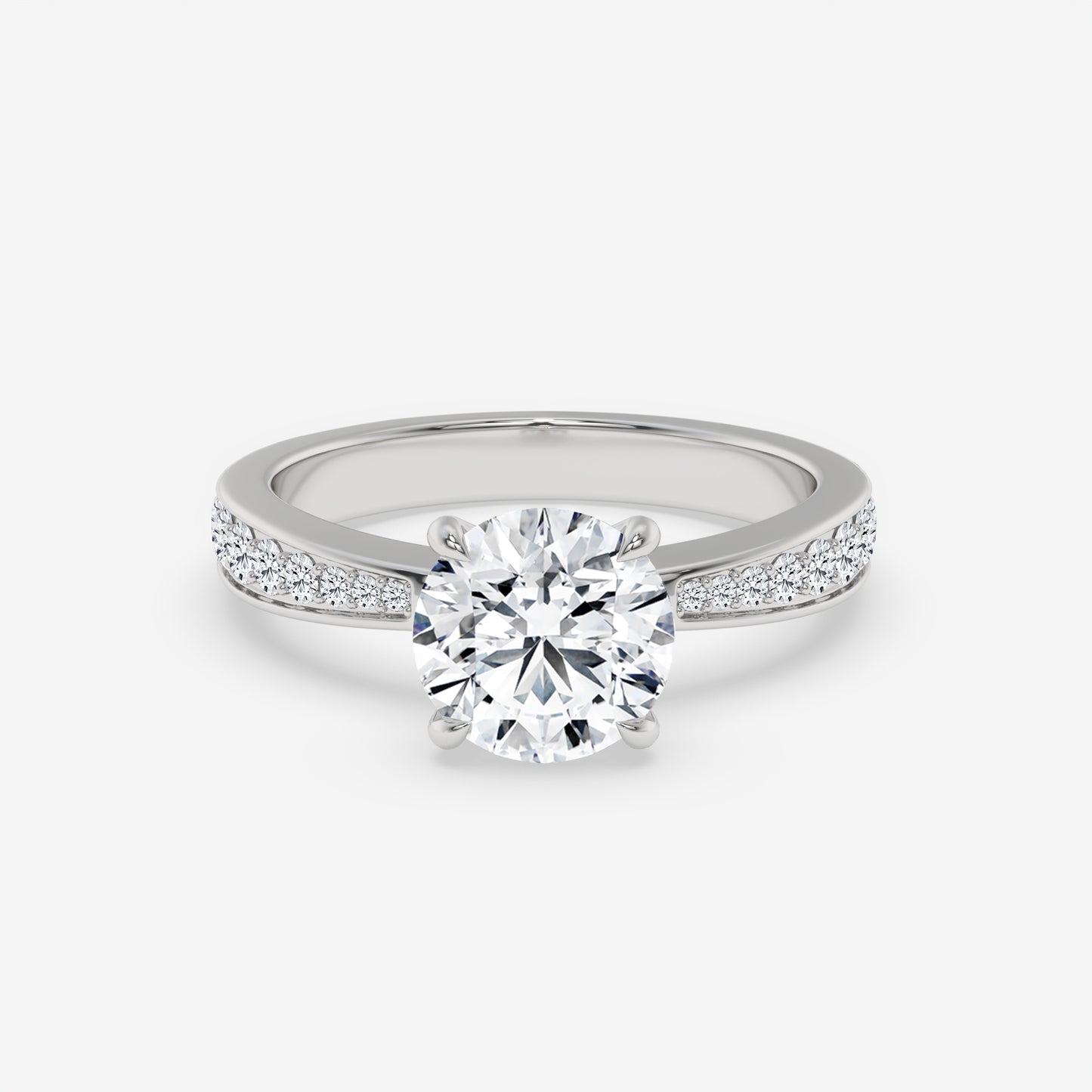 Regal Pavé Solitaire - Round