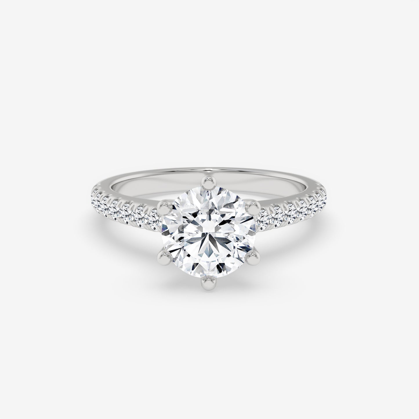 Classic Six-Prong Diamond Engagement Ring - Round