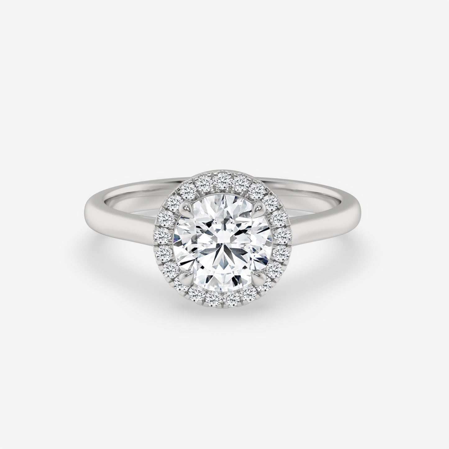 Eternal Radiance Halo Ring - Round