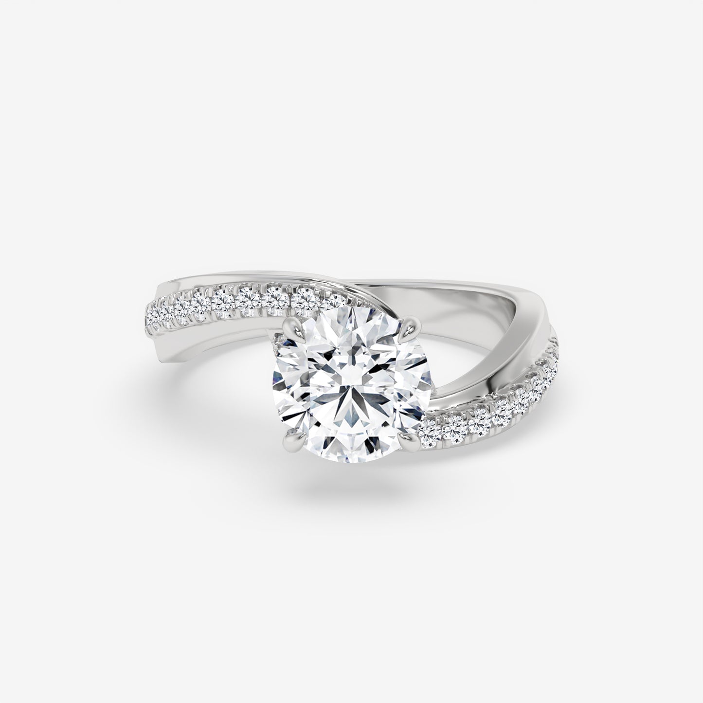 Celestia Twisted Shank Engagement Ring - Round