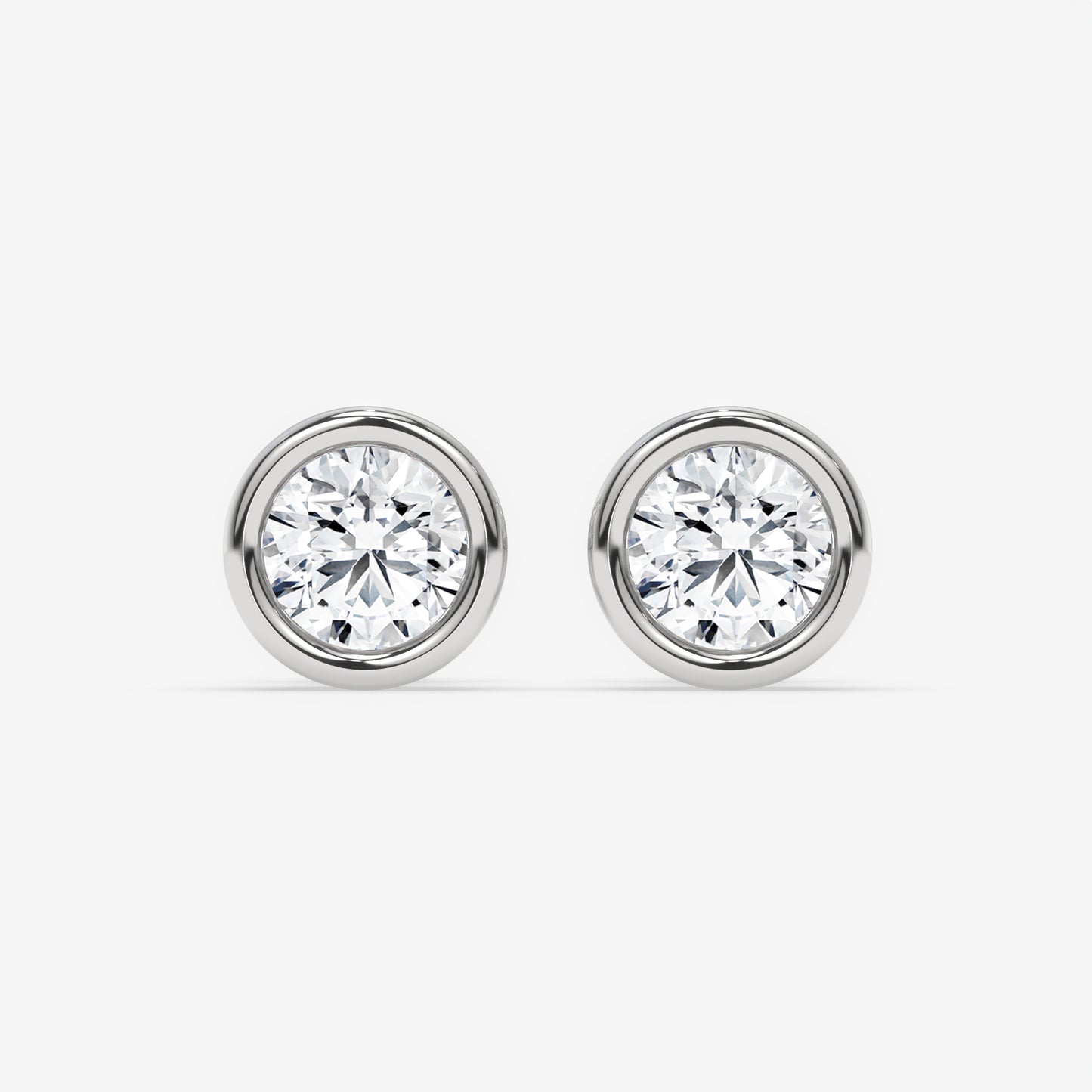 Luminous Bezel Round Diamond Studs