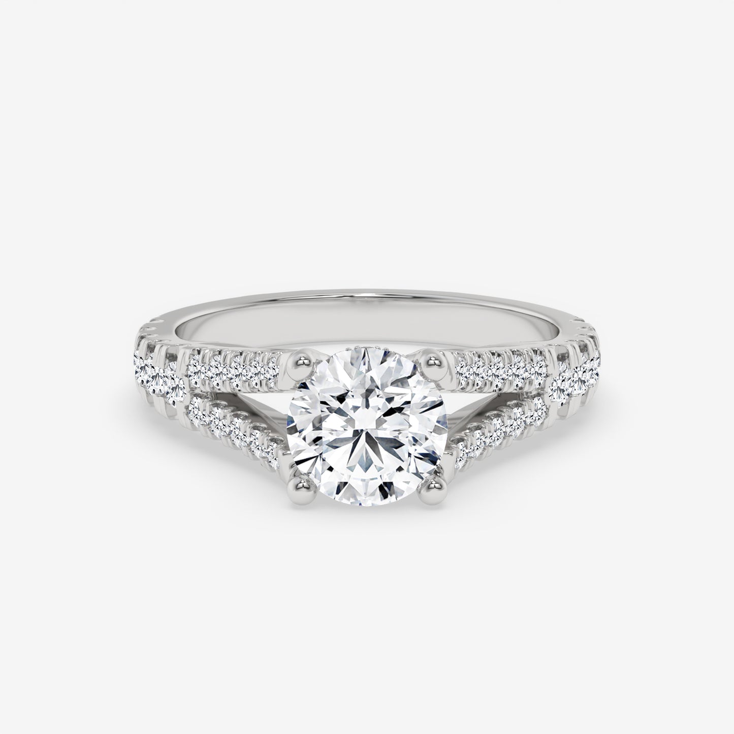 Radiant Splendor Split Shank Ring - Round