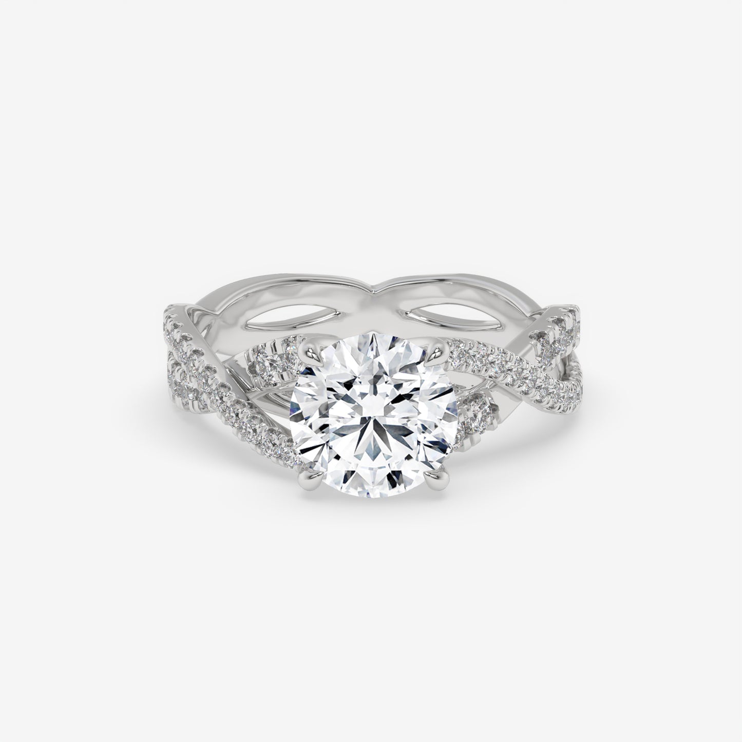 Twisting Elegance Diamond Ring - Round