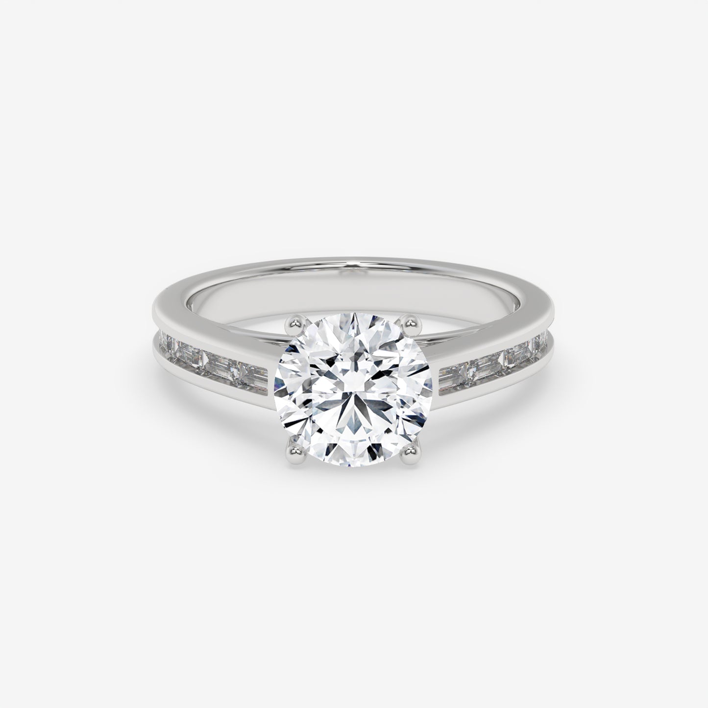 Radiance Channel Solitaire Ring - Round