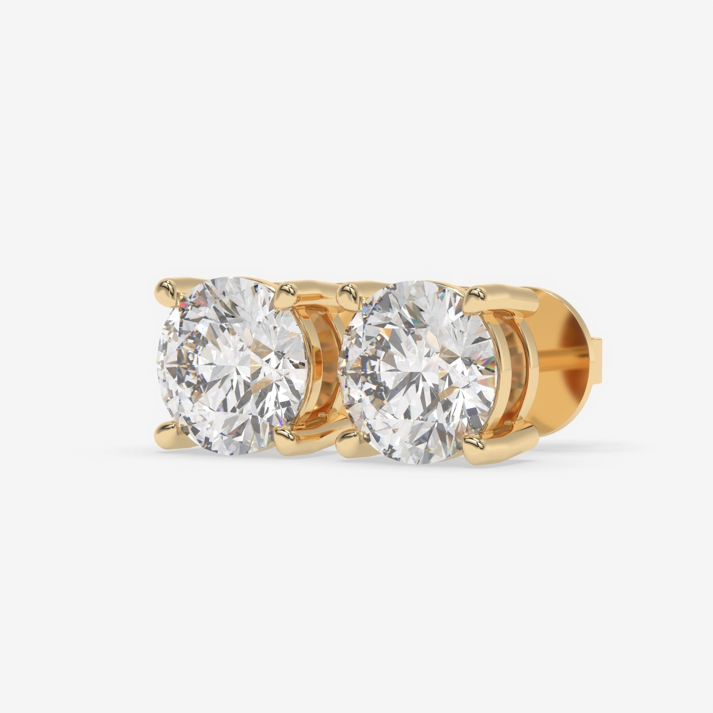 Radiant Brilliance Solitaire Studs - Round