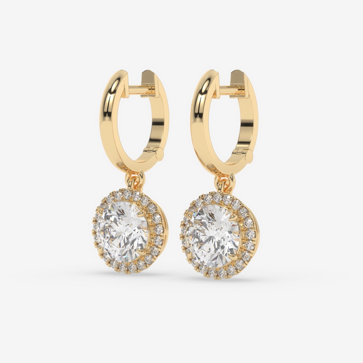 Eternal Halo Stud Earrings - Round