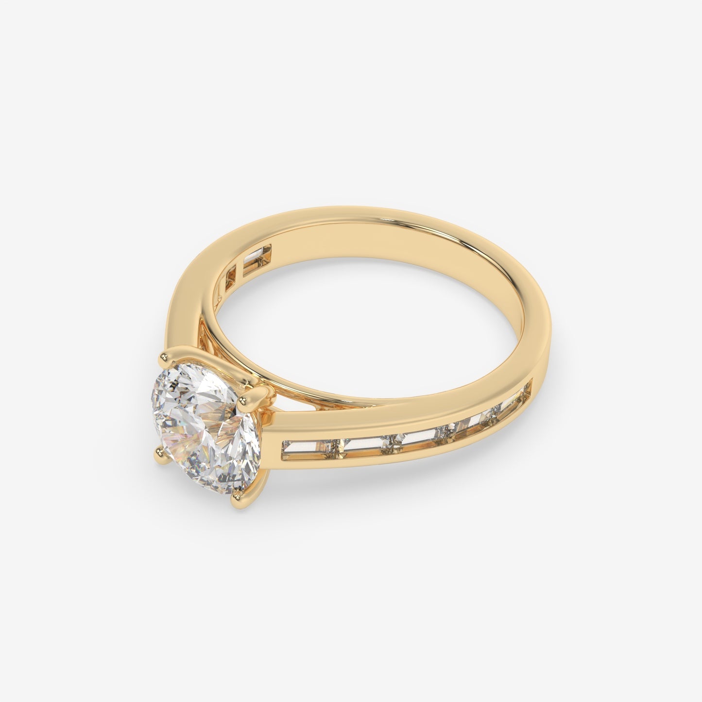 Radiance Channel Solitaire Ring - Round