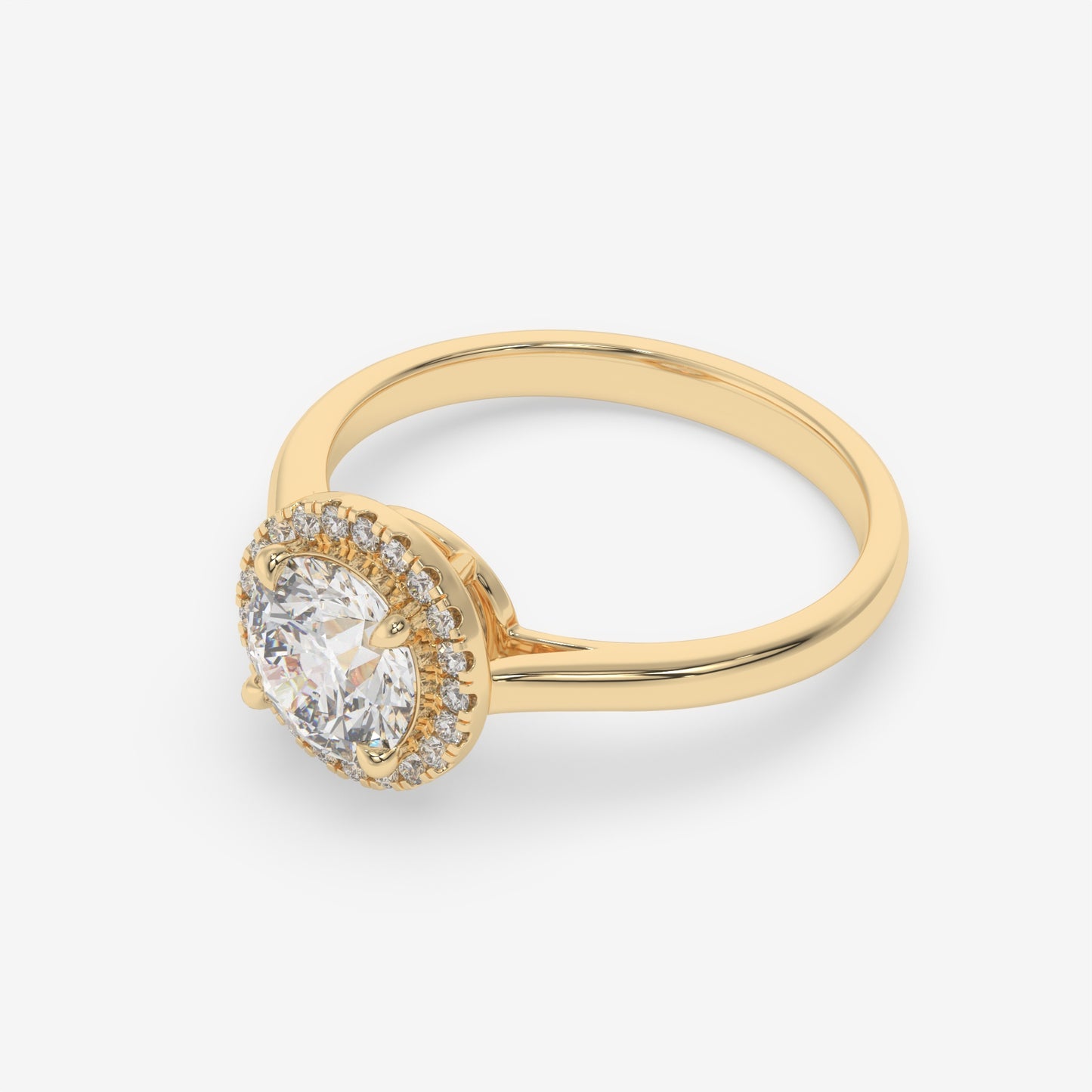 Eternal Radiance Halo Ring - Round