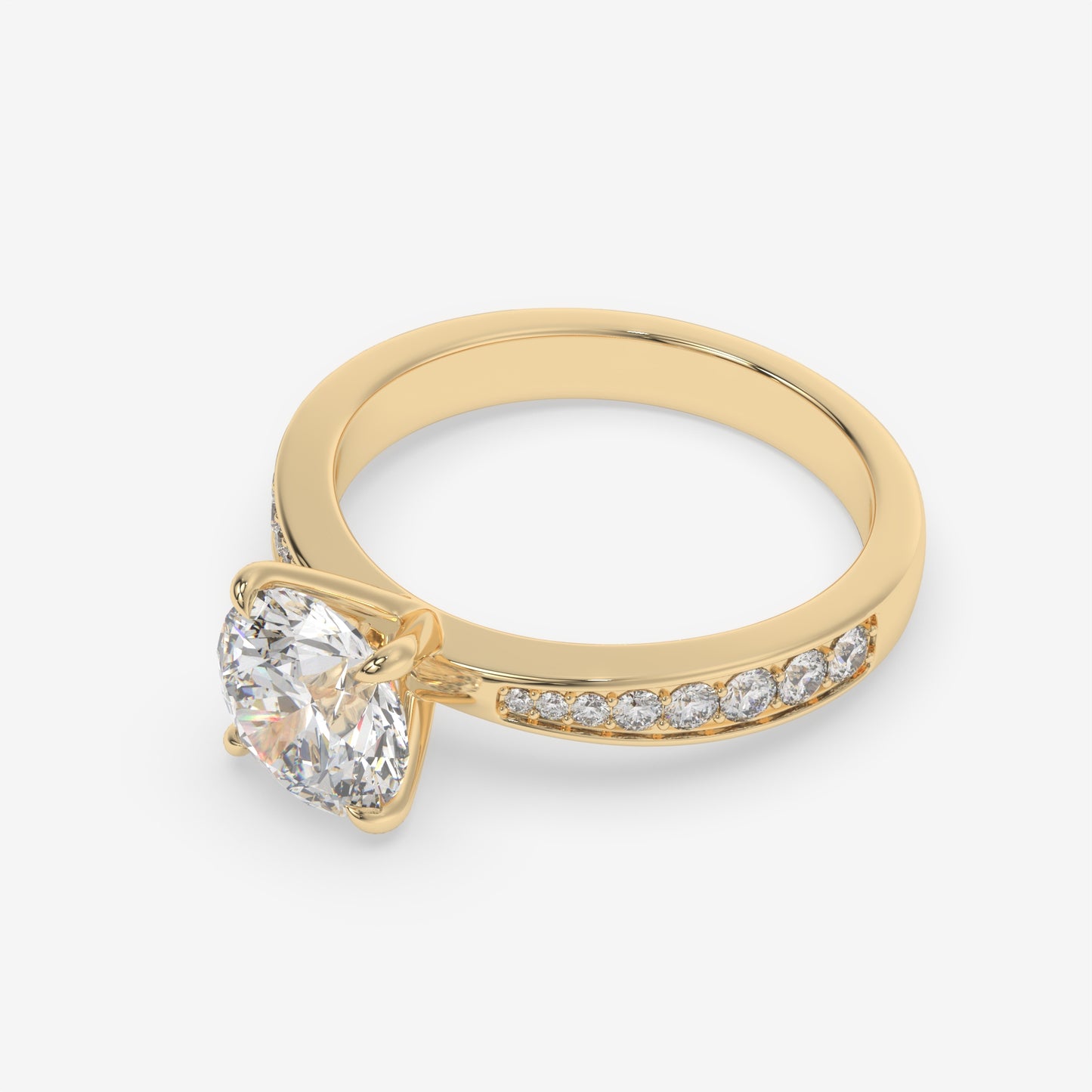 Regal Pavé Solitaire - Round