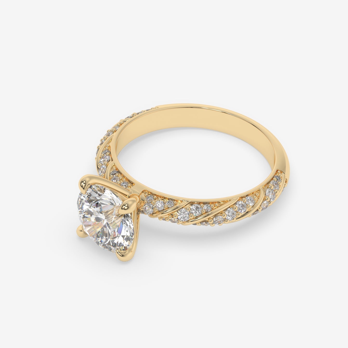 Twisted Brilliance Ring - Round