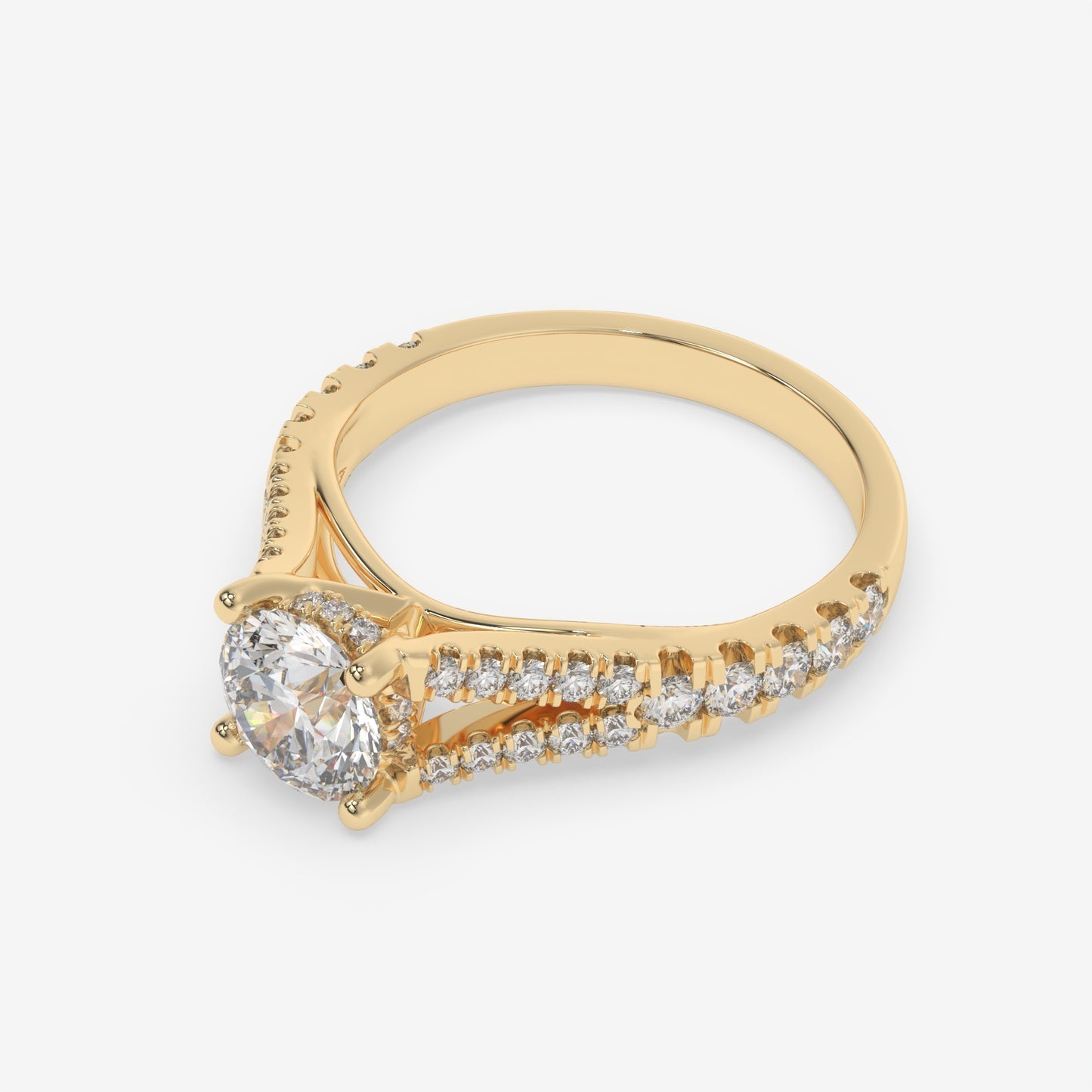 Radiant Splendor Split Shank Ring - Round