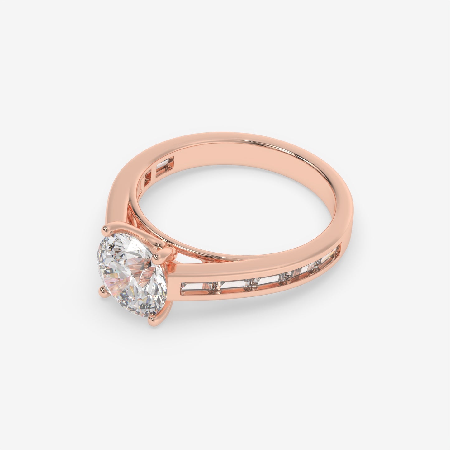 Radiance Channel Solitaire Ring - Round