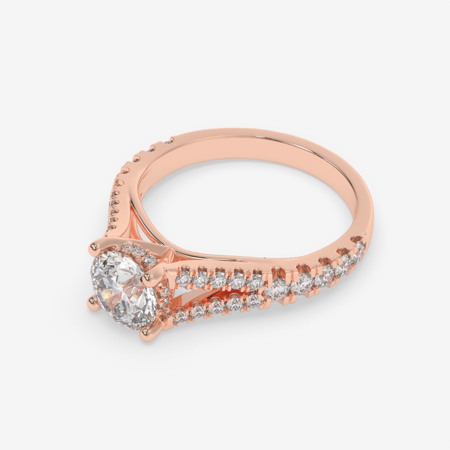 Radiant Splendor Split Shank Ring - Round