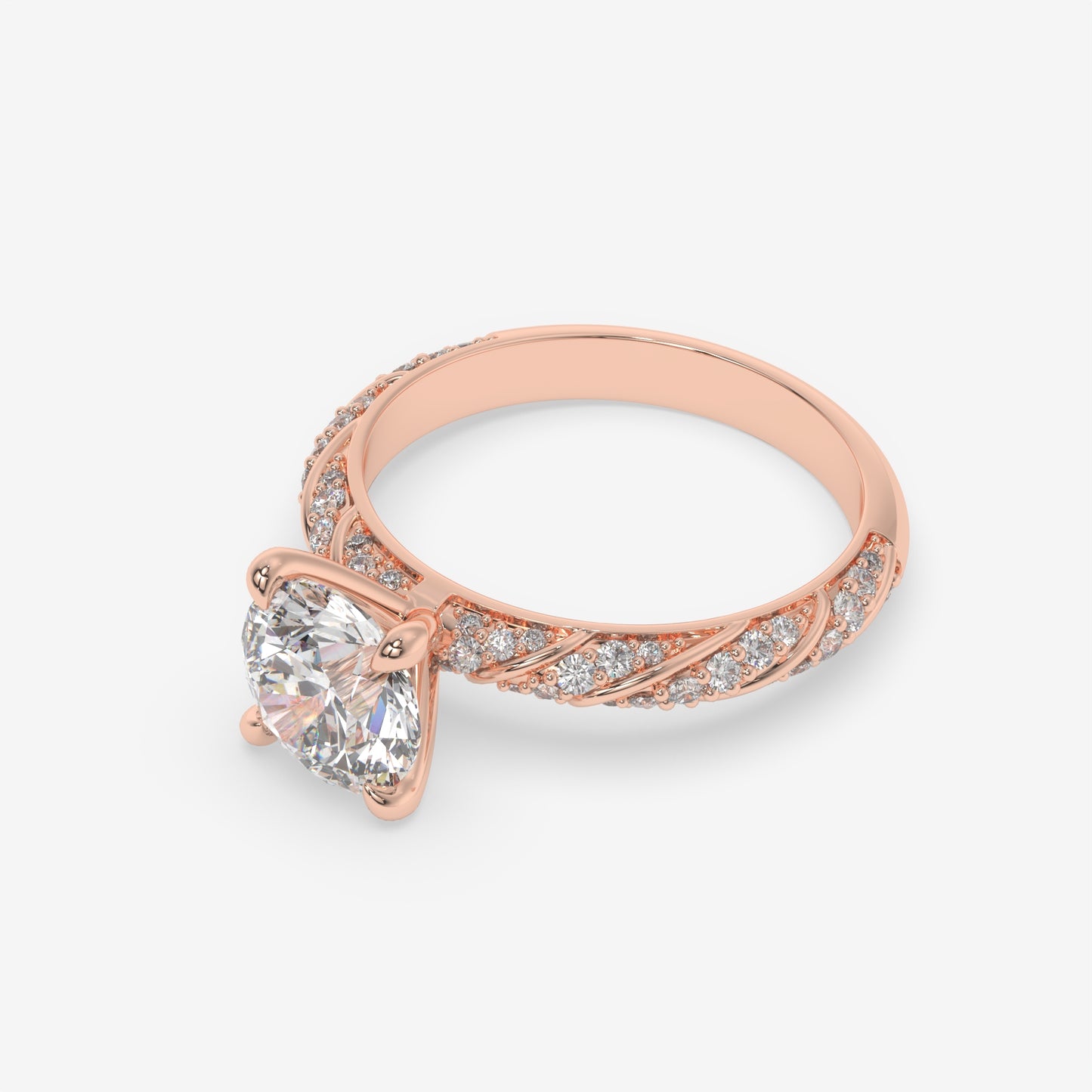Twisted Brilliance Ring - Round