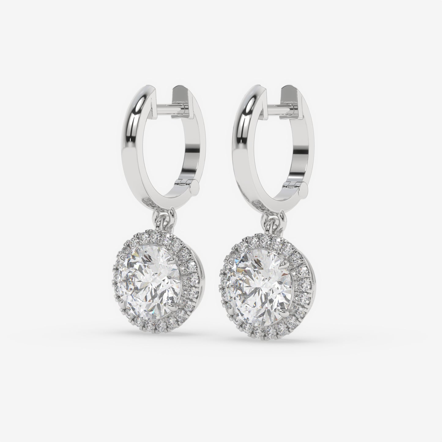 Eternal Halo Stud Earrings - Round