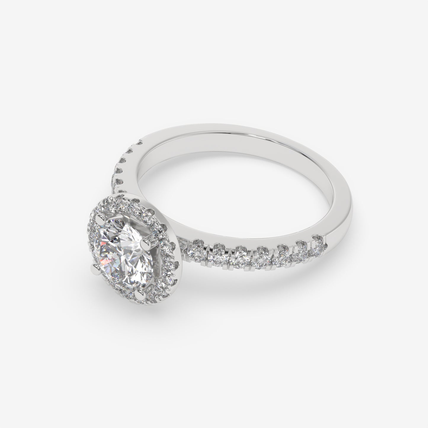 Eternal Halo Engagement Ring - Round