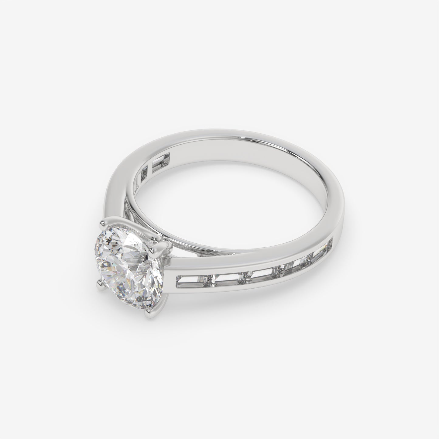 Radiance Channel Solitaire Ring - Round