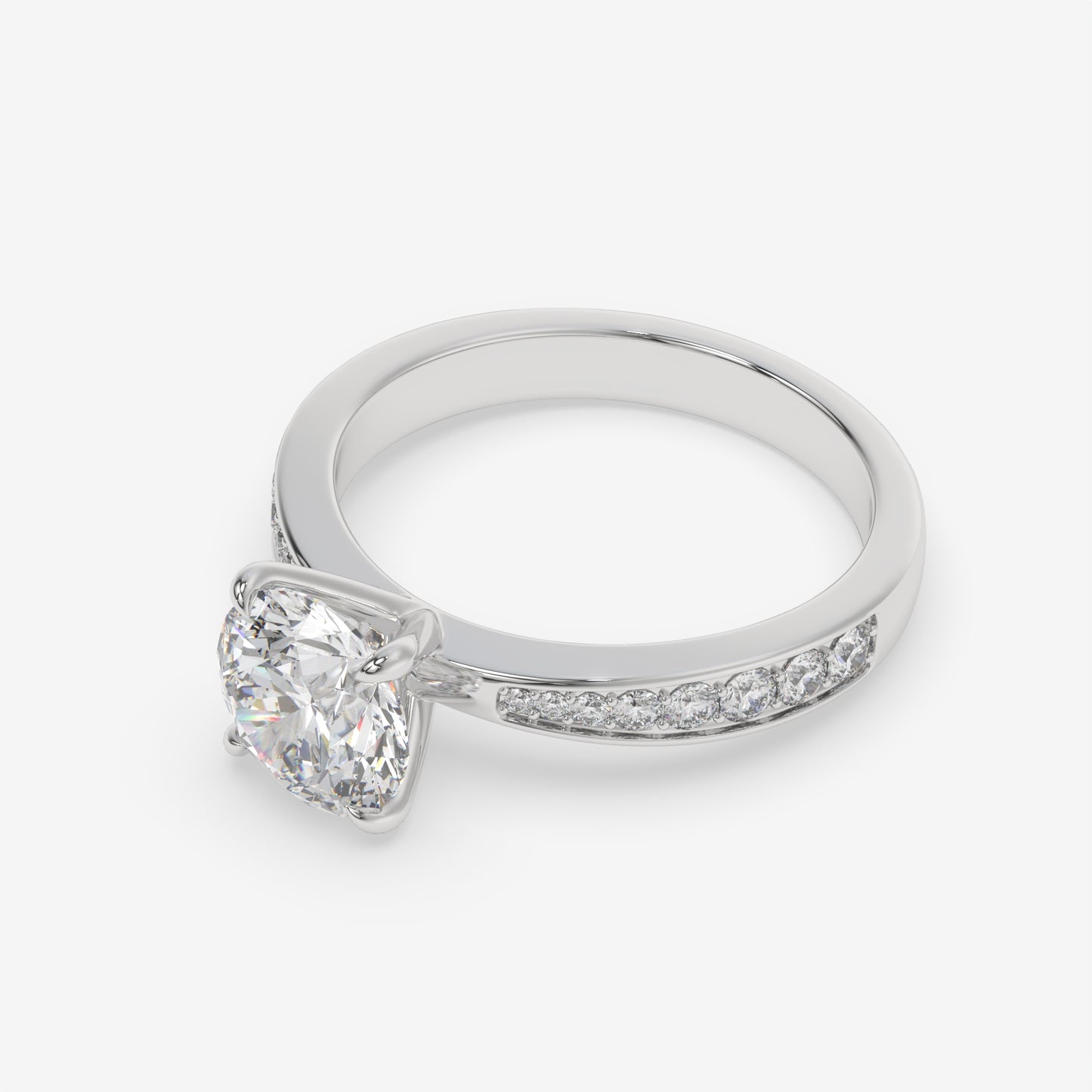 Regal Pavé Solitaire - Round