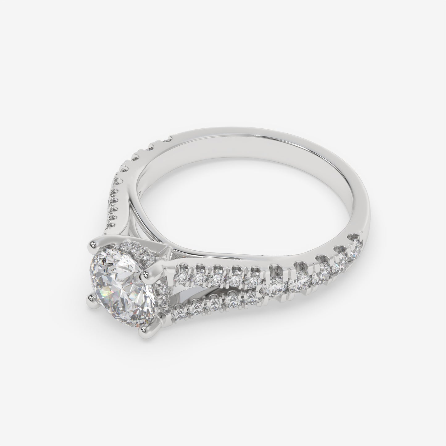Radiant Splendor Split Shank Ring - Round