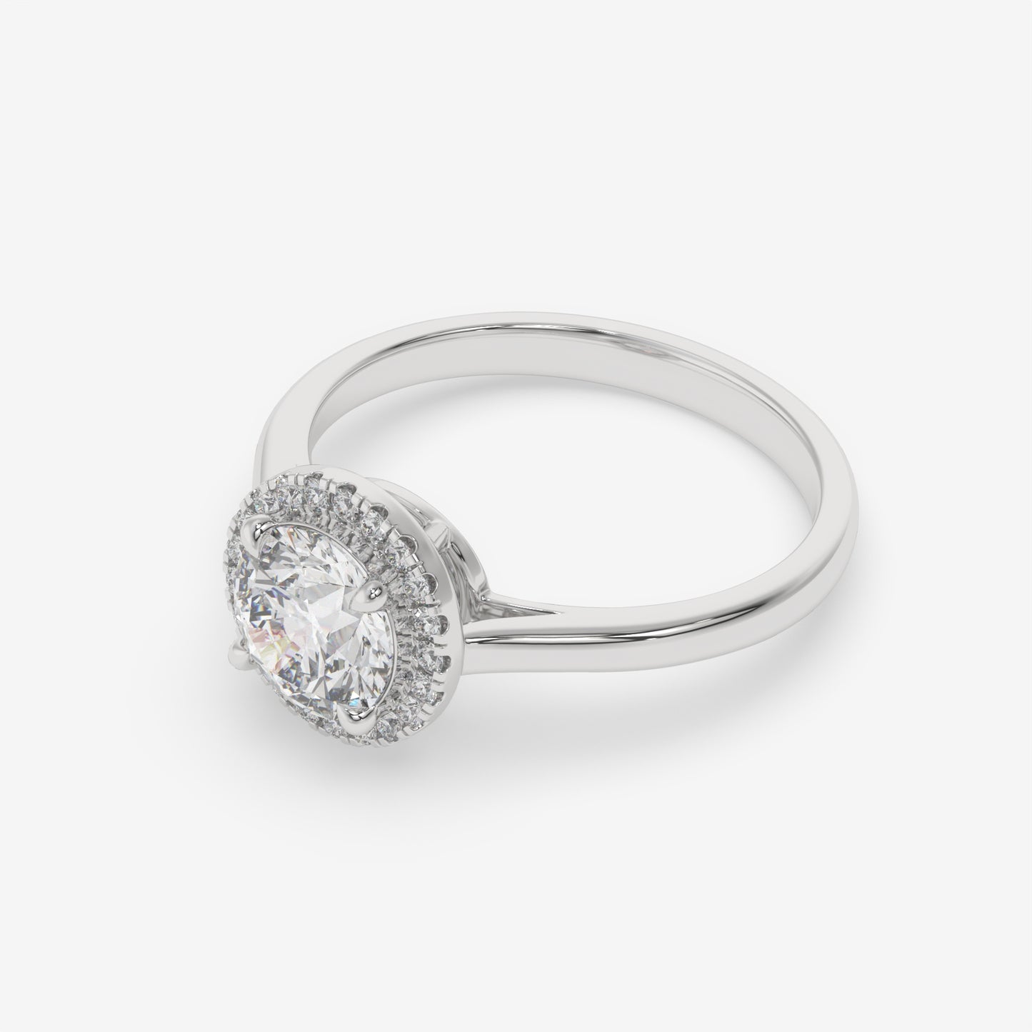 Eternal Radiance Halo Ring - Round
