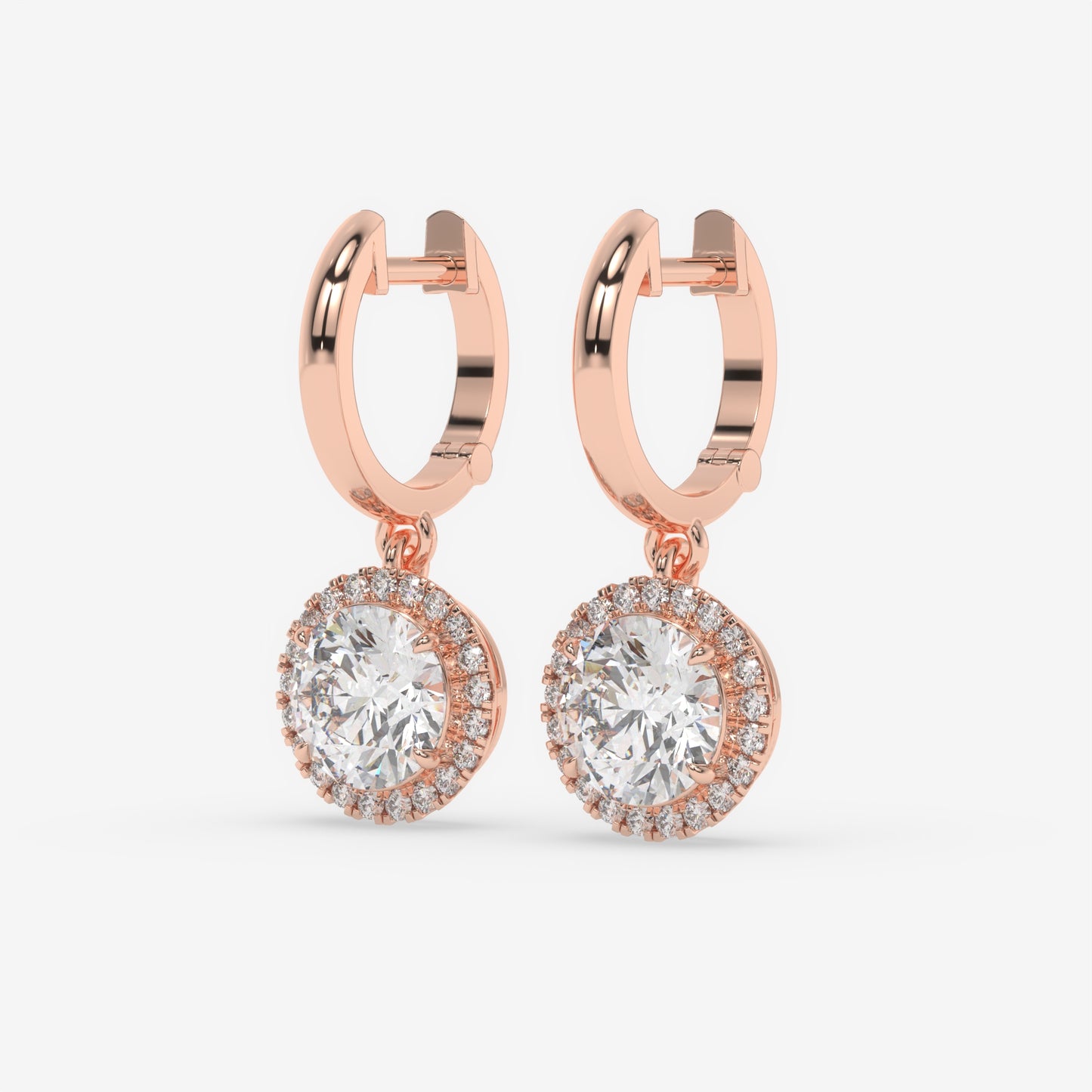 Eternal Halo Stud Earrings - Round