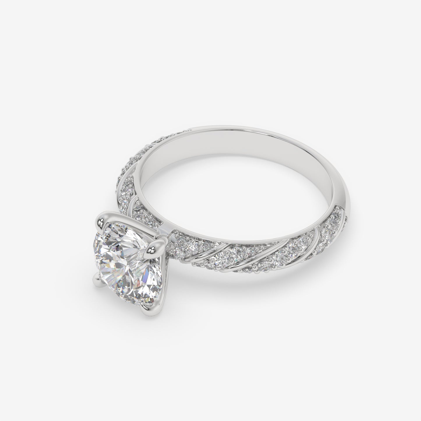 Twisted Brilliance Ring - Round