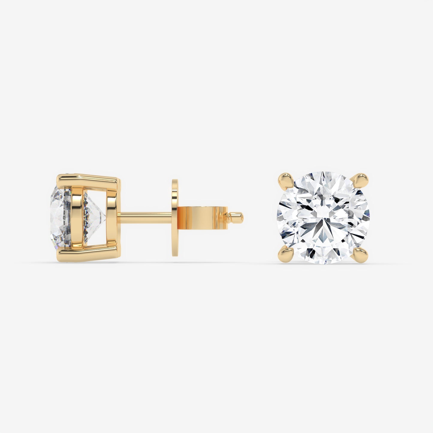 Radiant Brilliance Solitaire Studs - Round