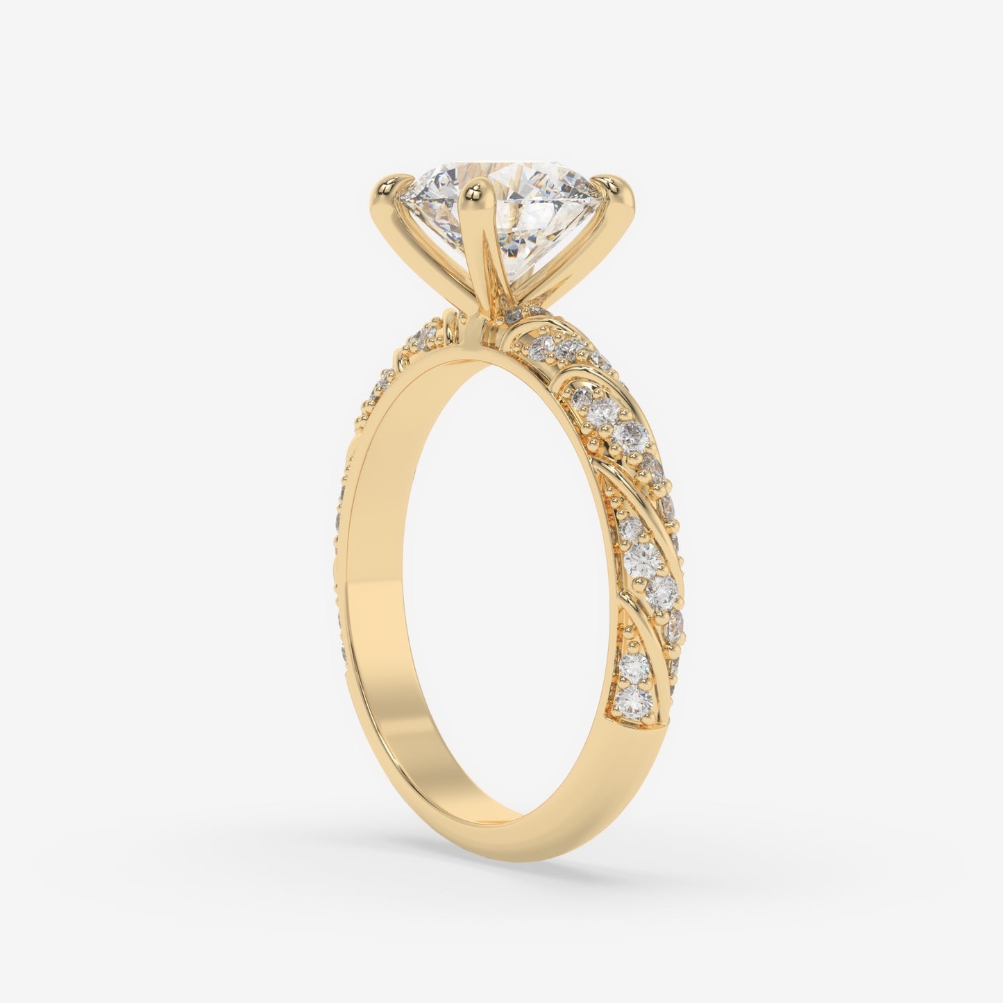 Twisted Brilliance Ring - Round