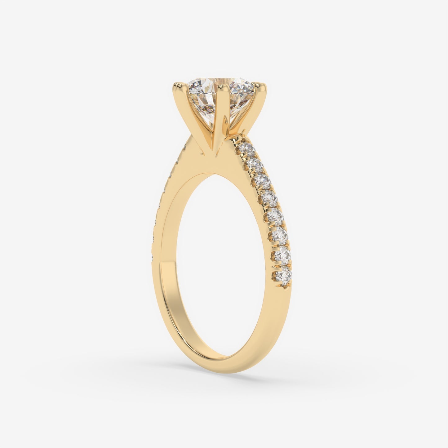 Classic Six-Prong Diamond Engagement Ring - Round