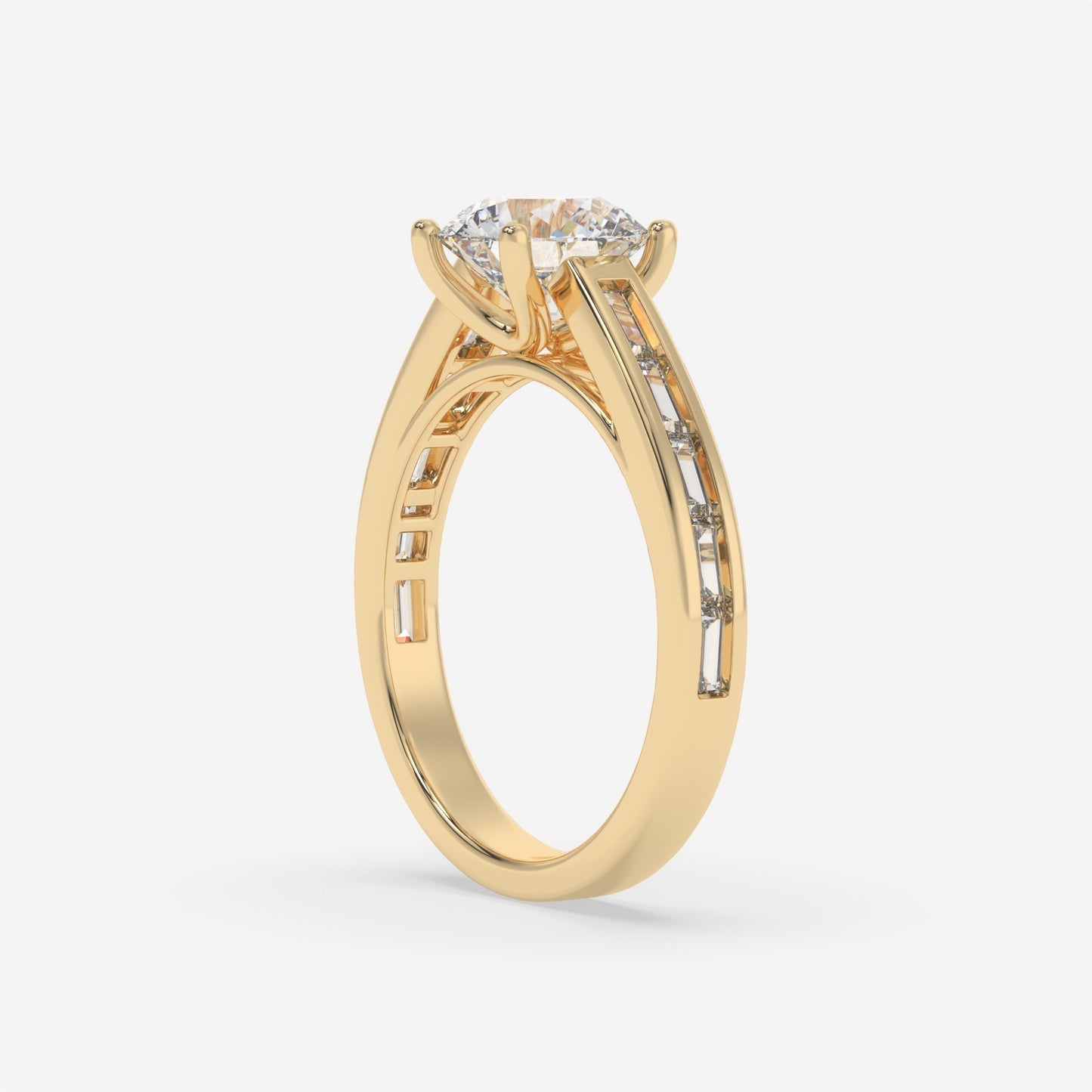 Radiance Channel Solitaire Ring - Round