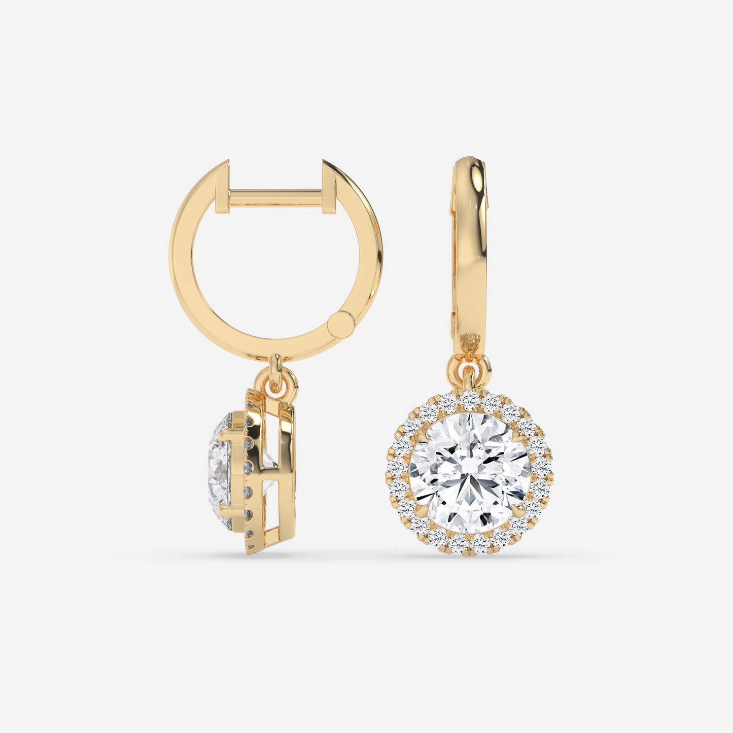 Eternal Halo Stud Earrings - Round