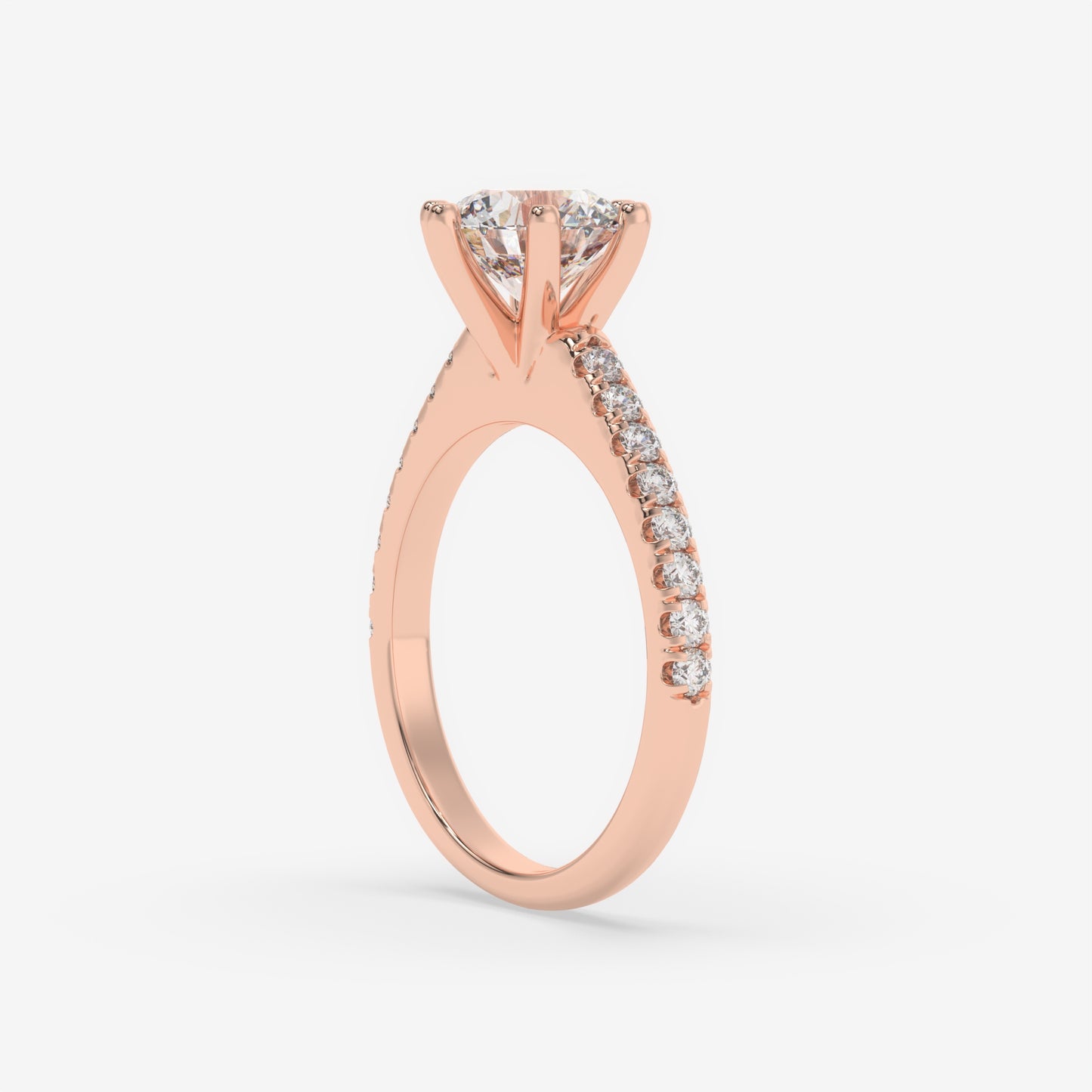 Classic Six-Prong Diamond Engagement Ring - Round