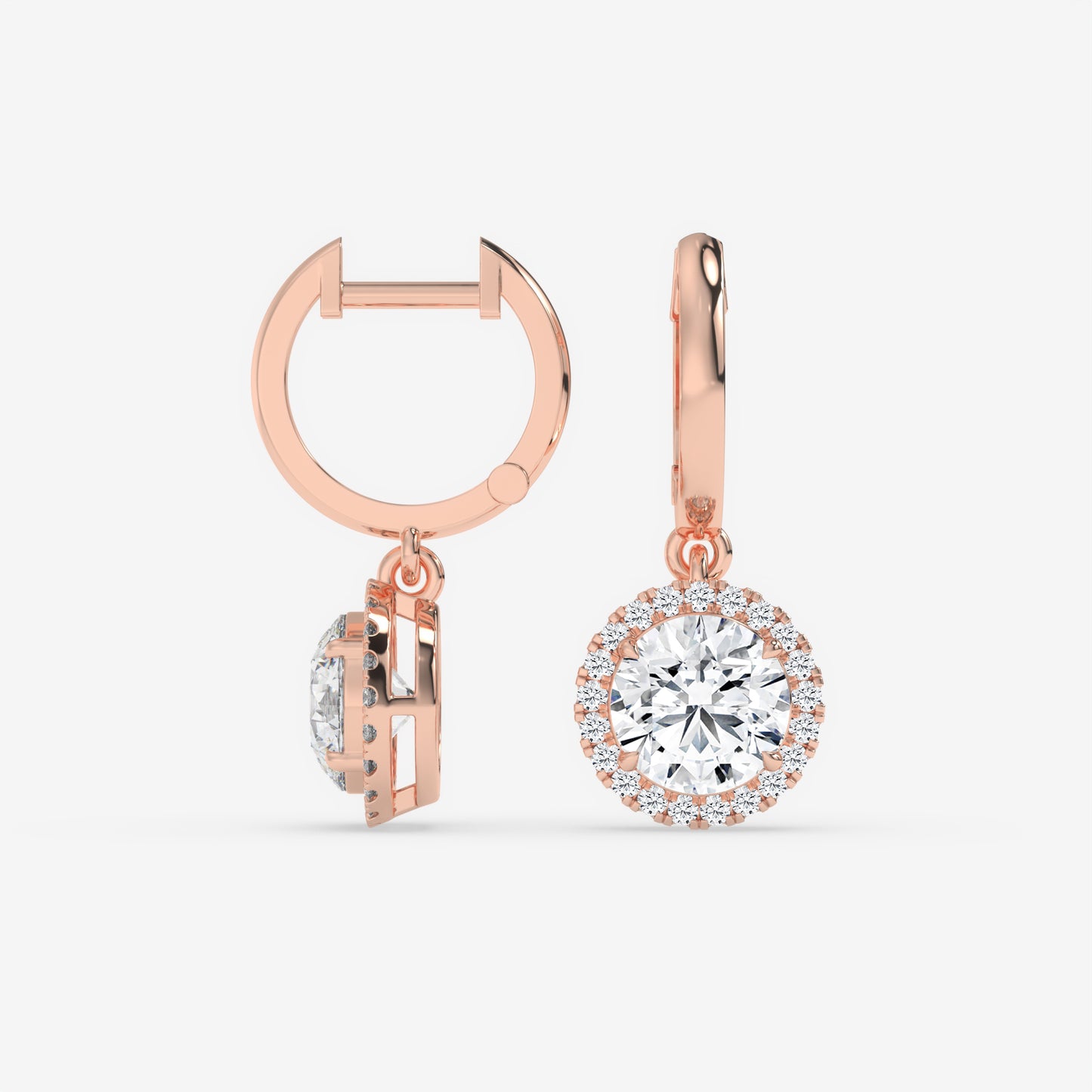 Eternal Halo Stud Earrings - Round