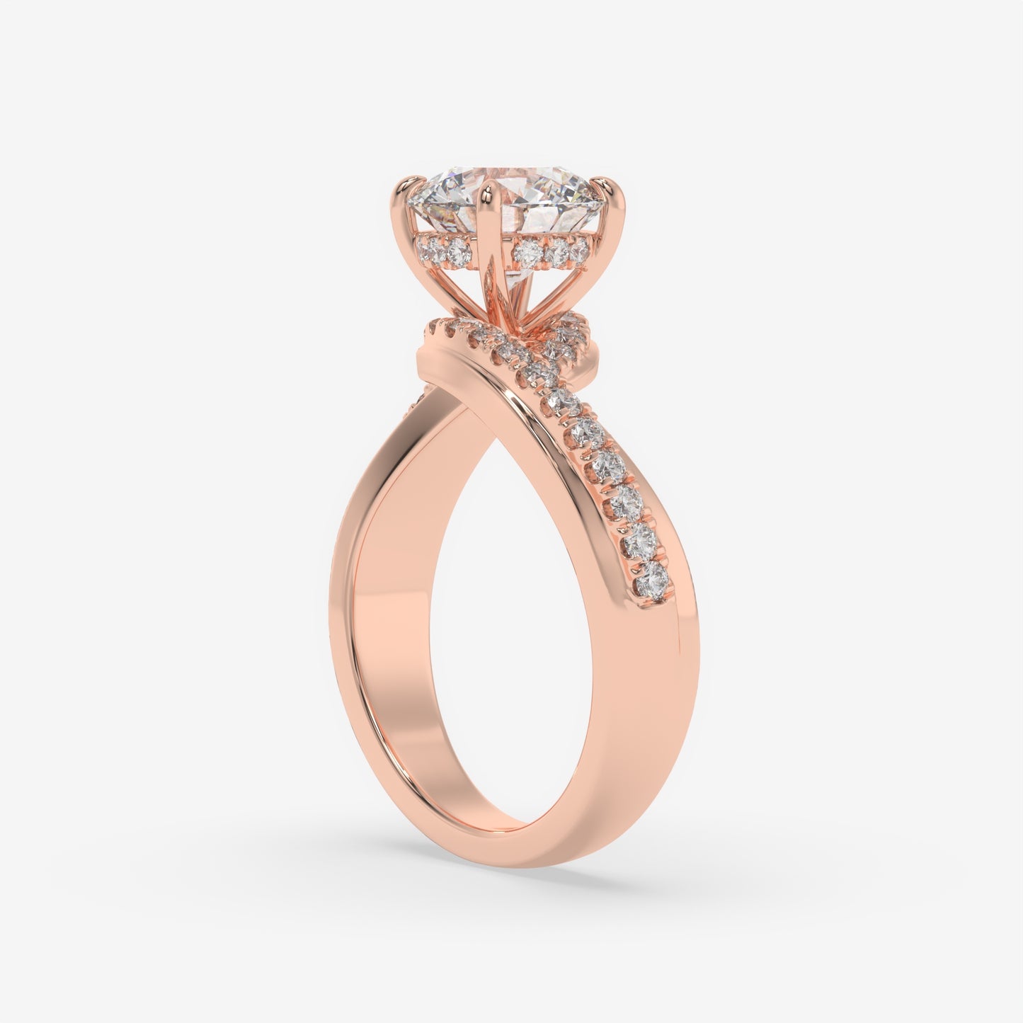 Celestia Twisted Shank Engagement Ring - Round