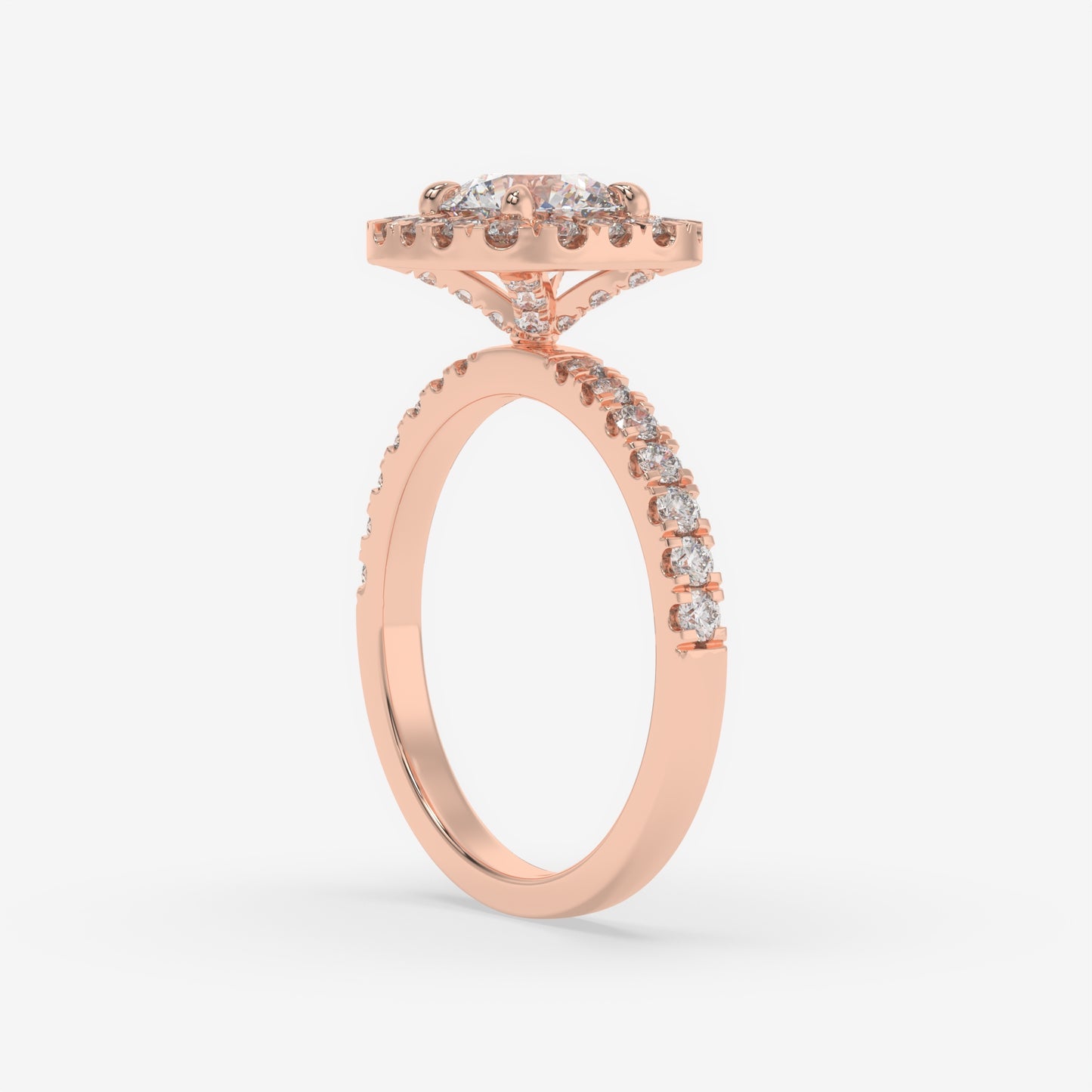 Seraphina Cushion Halo Engagement Ring - Round