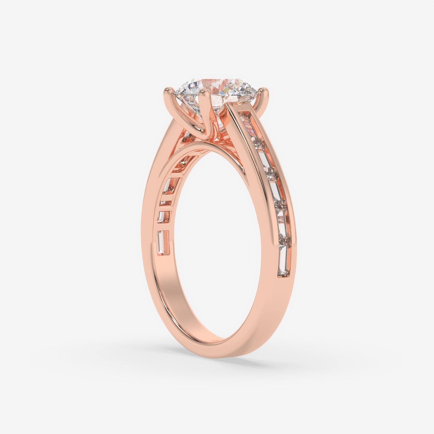 Radiance Channel Solitaire Ring - Round